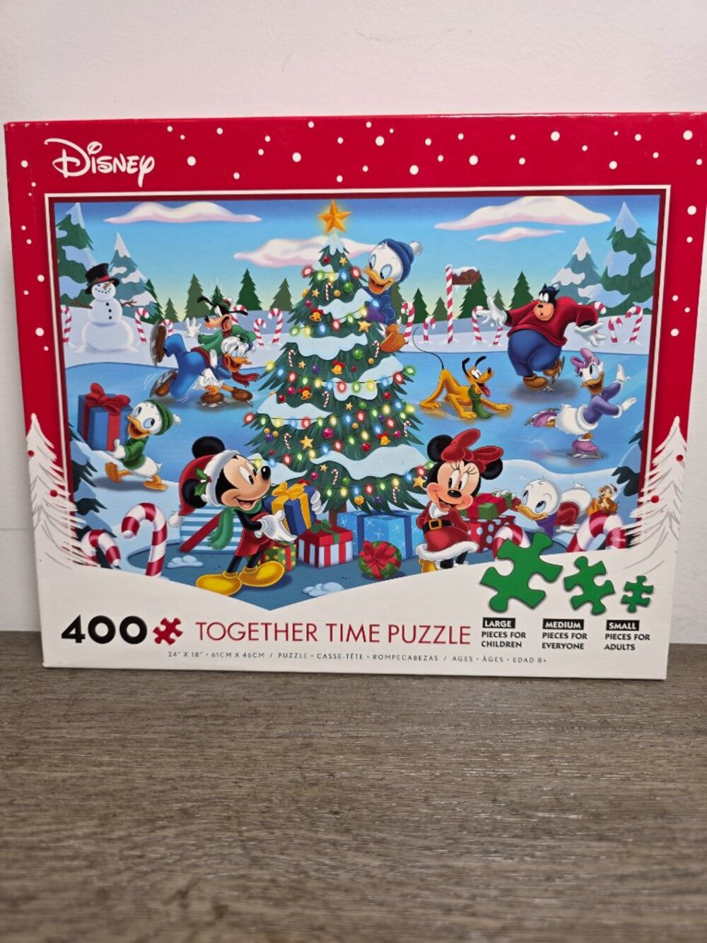 Disney Together Time Puzzle 400 Pieces Christmas Mickey Mouse Goofy Pluto Donald